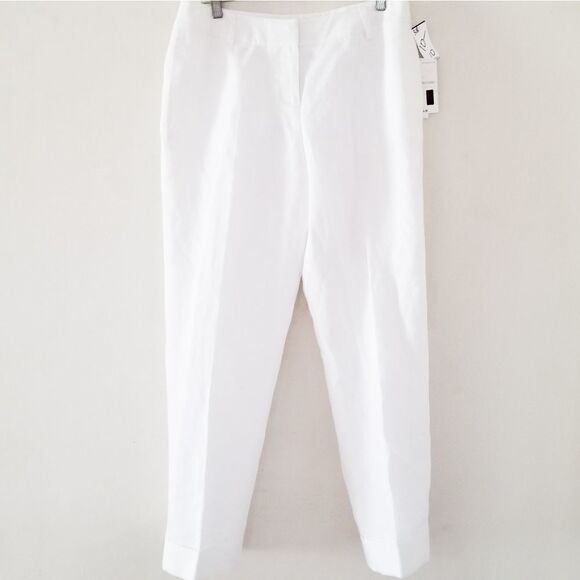 Liz Claiborne Audra white pants cuffed hem - Picture 1 of 9